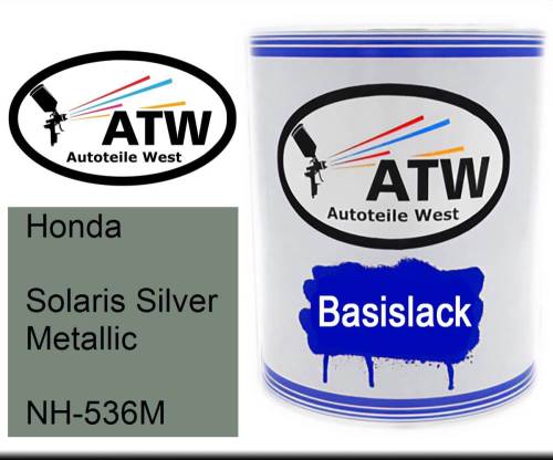 Honda, Solaris Silver Metallic, NH-536M: 1L Lackdose, von ATW Autoteile West.